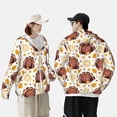 thumbnail image 4 of Kdxio Fall Turkey Print Women Men Sun Protection UPF 50+ Jackets Zip Up Long Sleeve Hoodie Hiking Lightweight with Pockets, 4 of 7