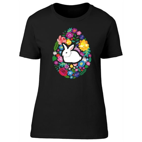 Easter Egg White Bunny T-Shirt Women -Image by Shutterstock, Female x-Large
