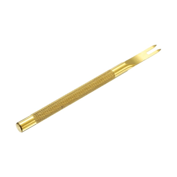 4mm 2 Prong Leather Hole Stitching Punch Tool for Hand Sewing, Gold