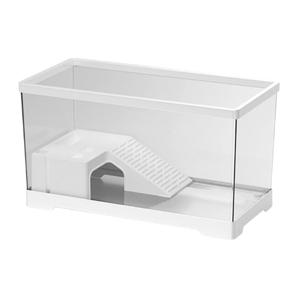 Bunblic Fond d'Aquarium pour Tortue Drainage Terrapin Enclos pour Tortue Démarreur Déco Intérieure Grand Blanc