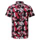thumbnail image 1 of Camisa de playa de manga corta hawaiana para hombre, camisas informales con botones de verano estampadas Pompotops oipoqjl28420, 1 of 5