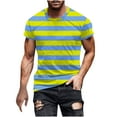 thumbnail image 3 of CFLVAEK Striped T Shirt Men Big and Tall Short Sleeve Summer Tshirts Comfy Crew Neck Tshirt for Workout Gym Fitness Green XXXXXL, 3 of 6