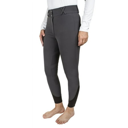 Equine Couture Charlotte Silicone Full Seat Breech- Charcoal- 36