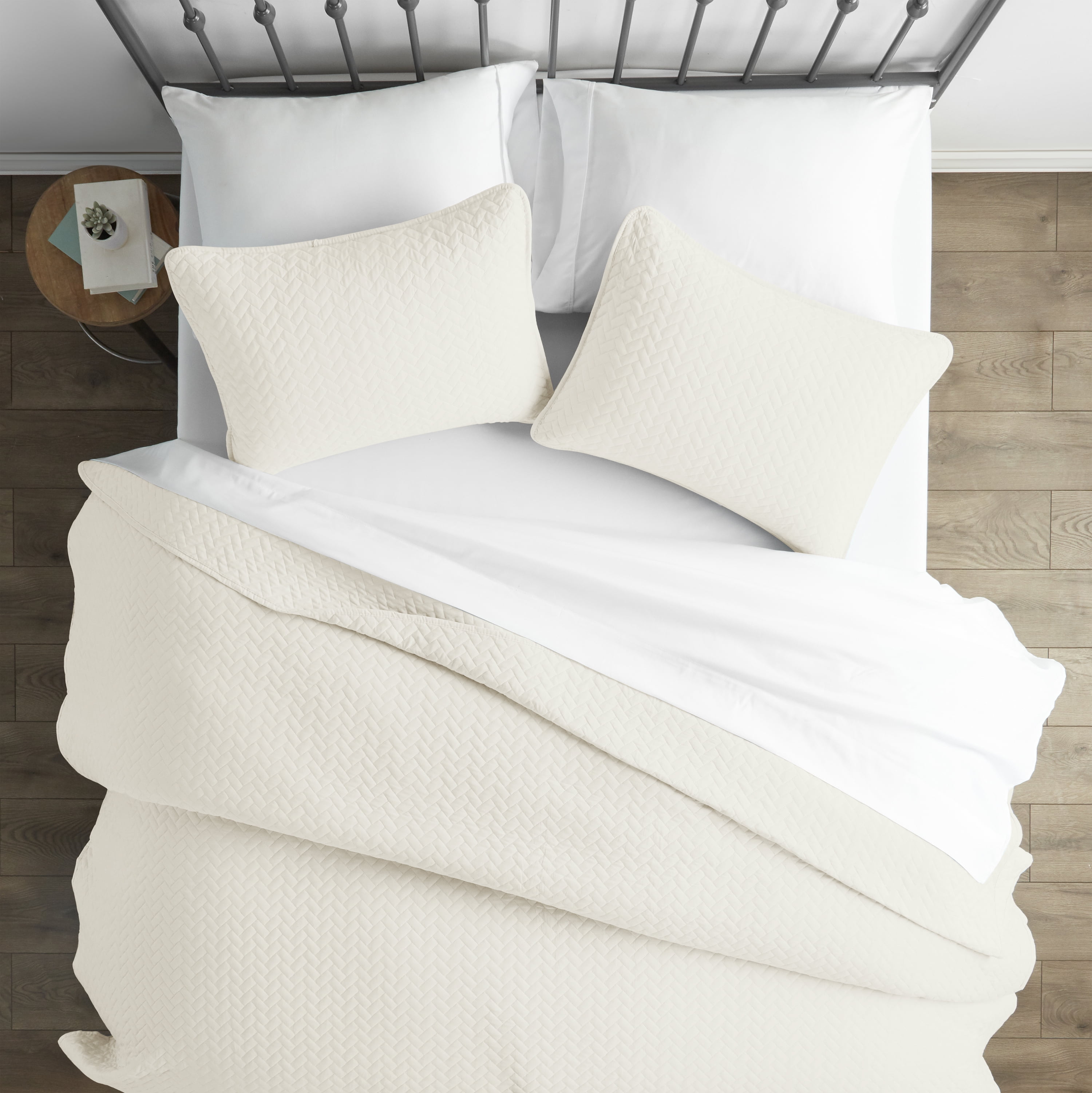 Luxury Elegance Bedspread 3 Piece Set Throw Pillow Shams Duvet Double-King Size 