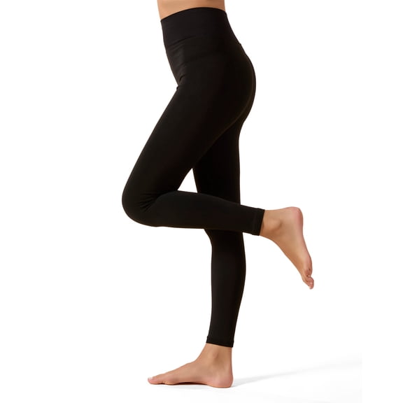 MeMoi Women's Opaque Seamless Blackout Track Leggings - Womens - Female (M-L, Black)