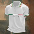 thumbnail image 2 of LPKRT Men Italian Breathable Polo Shirt - Short Sleeve Button Down Top, Casual Tee for Daily Wear(White-3XL), 2 of 3