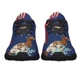 thumbnail image 5 of Alaska Stte Willow Ptarmigan Bird and Forget Me Not Flower Shoes Sneakers for Women Men Black Size 9, 5 of 7