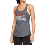 Under Armour Women's Freedom Usa Outdoor Tank Top, Pitch Gray,XS - US