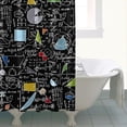 thumbnail image 4 of Math Equations Colorful Doodles Black Pattern Shower Curtain 72"x84" ,Bathroom Decorative Shower Curtains Set with 12 Hooks,Modern Waterproof Washable Shower Curtain, 4 of 6