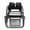 Black, variant on Clear Backpack, Large Capacity Transparent PVC Daypack, Heavy Duty Waterproof School Bag with Front Pocket & Side Mesh for Work Travel