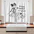 thumbnail image 2 of Ambesonne Paris Kitchen Curtains, Love Fashion Girl, 55"x39", Black White, 2 of 3