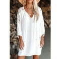 thumbnail image 3 of Vestido corto con cuello en V,Vestido corto con cuello en V para mujer Vestido corto con cuello en V de verano Vestido corto con cuello en V para mujer Los mejores materiales, 3 of 6