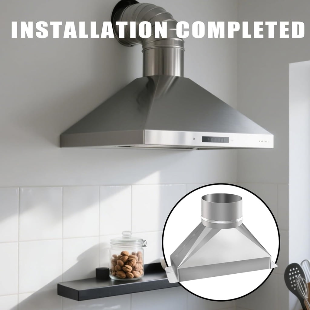 Upgrades Steel Microwave Vent Set 4inch Duct Transition for Ventilation System