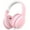 Pink, variant on RORSOU R10 On-Ear Headphones with Microphone, Lightweight Folding Stereo Bass Headphones with 1.5M No-Tangle Cord,