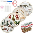 thumbnail image 1 of CIMAXIC christmas 1 Set Christmas Embroidery Christmas Ornament Craft Kit Embroidery Kit For Beginners Embroidery Material Embroidery Diy Kit,6.69"X6.3"X0.39", 1 of 5