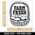 thumbnail image 2 of Farm Fresh Egg Basket Self-Inking Rubber Stamp Ink Stamper - Brown Ink - Small 1 Inch, 2 of 7