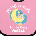 thumbnail image 4 of Inktastic Gigi Loves Me to the Moon and Back Boys or Girls Baby Bib, 4 of 4