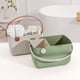 thumbnail image 1 of Cesta portátil de artículos de aseo con orificios de desagüe • Organizador de plástico para el baño • Beige o verde • 9,25x6,69x5,90 pulgadas, 1 of 7