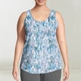 thumbnail image 2 of Gamivast Plus Size Tank Tops for Women Floral Crewneck Casual Shirts Trendy Sleeveless Loose Fit Blouses Breathable Tees Summer Casual Vacation Tops, 2 of 7