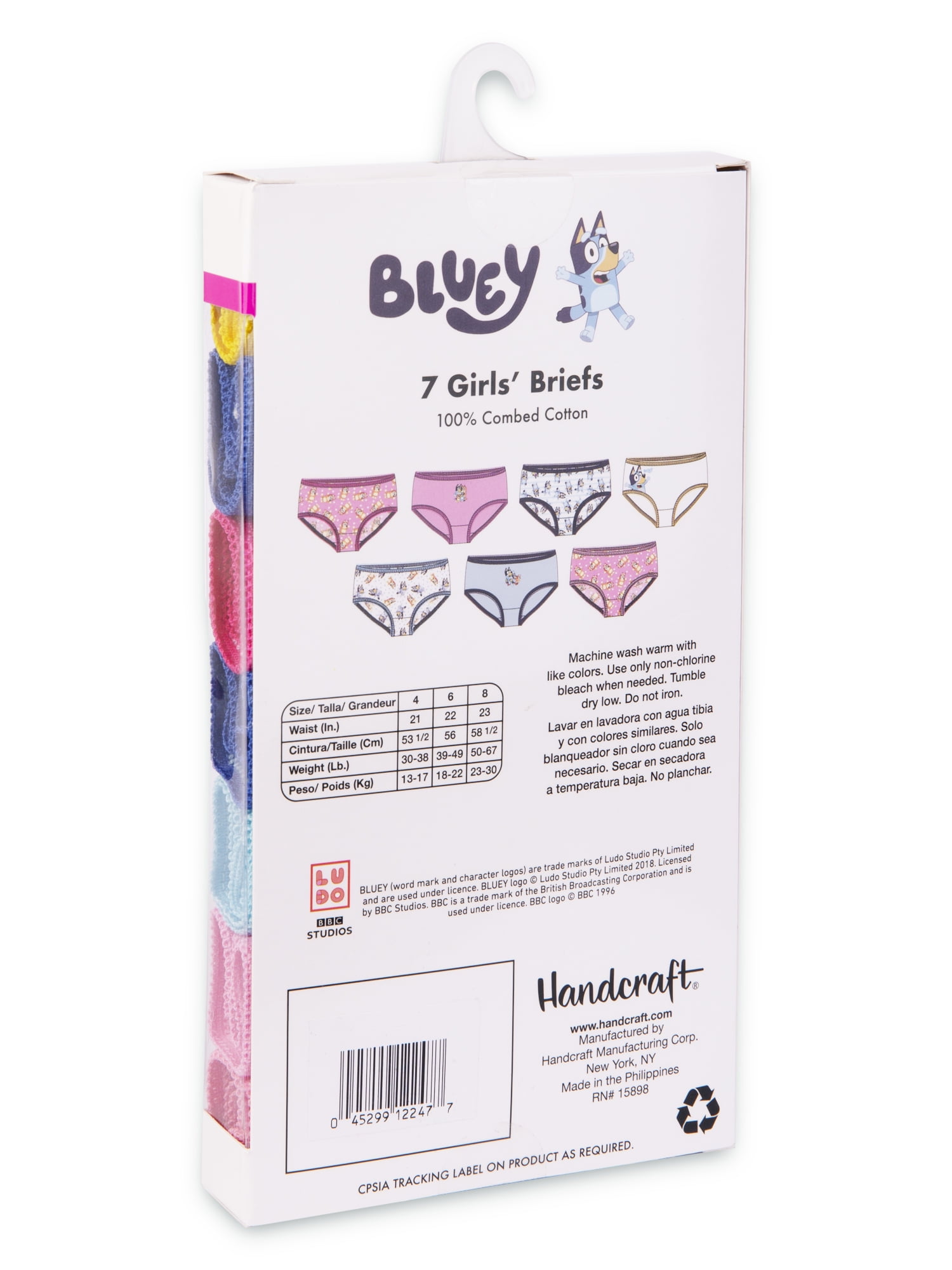 Bluey Girls' 10-Pack of 100% Soft Combed Cotton Algeria