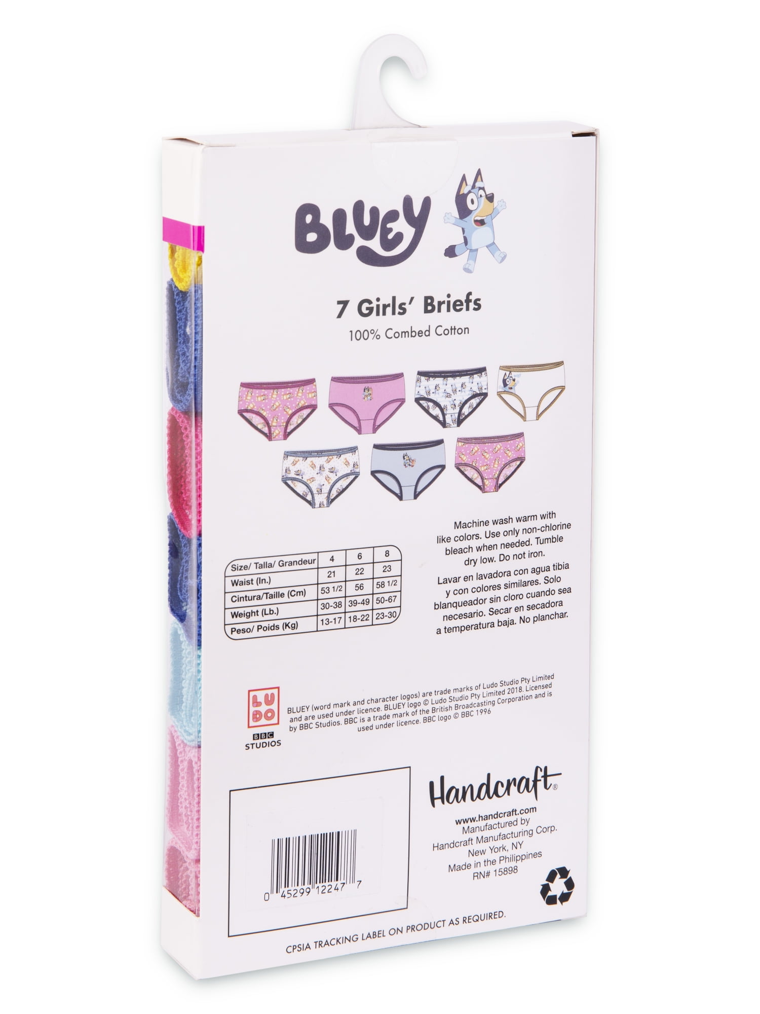 Girls Cotton Brief Character Underwear, 7-Pack, Size 4-8