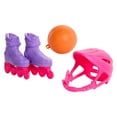 thumbnail image 2 of Barbie World Sport Rack Toy Playset with 9 Doll Accessories Including Trampoline, Tennis Racket, & Skates - Walmart Exclusive, 2 of 6
