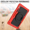 thumbnail image 4 of Case for Samsung Galaxy Tab S10 Ultra 2024/ S9 Ultra/ S8 Ultra 14.6 inch, 360 Rotating Stand Handle Pencil Holder Shoulder Strap Heavy Duty Shockproof Cover, Red, 4 of 7