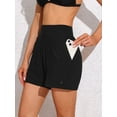 thumbnail image 3 of Charmo Womens V Slit Swim Shorts with Pockets High Waisted Bermuda Shorts, 3 of 8