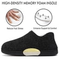 thumbnail image 4 of Mishansha Men Home Slippers Memory Foam Fleece Lined Winter Houseshoes, 4 of 6