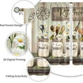 thumbnail image 5 of Rustic Floral Kitchen Curtains Daisy Farmhouse Vintage Flower Inspirational Small Short Cafe Window Curtains Wooden Country Quotes Living Room Tier Window Treatment Drapes 28x39 Inch, 5 of 6