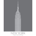 thumbnail image 2 of Fab Funky  26x32 Black Ornate Wood Framed with Double Matting Museum Art Print Titled - New York Empire State Building Monochrome, 2 of 4