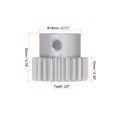 thumbnail image 2 of Uxcell Step Spur Gear 10mm Inner Hole Pinion Gear 22T Mod 1 Aluminum Alloy Motor Gear, 2 of 5
