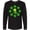 AB-Black, variant on Inktastic St. Patricks Day Shamrocks and Hat Long Sleeve T-Shirt