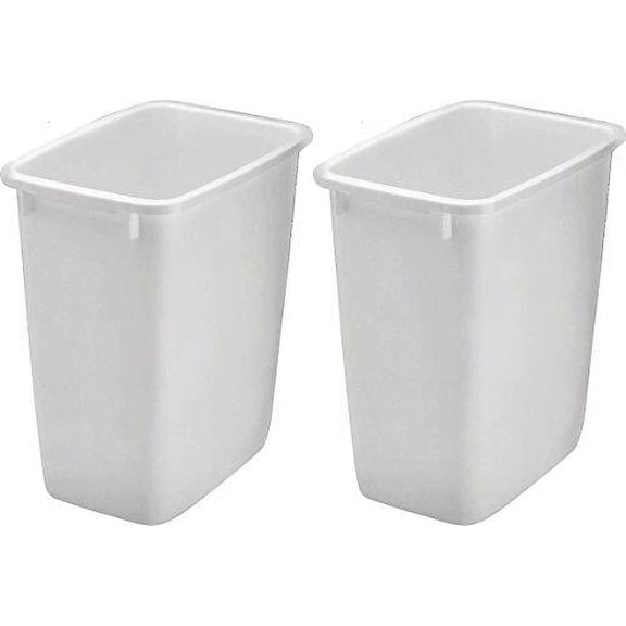 Rubbermaid 2806TP-WHT 36QT Open Wastebasket, White Pack of 2