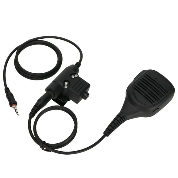 Speaker Shoulder Mic, 2W Maximum Power Speaker Compact 2 Way  Handheld Speaker Mic 7.1mm With U94 PTT For VX-7R For  Vertex VX-6R