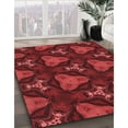 thumbnail image 3 of Ahgly Company Tapis d'Intérieur Rectangulaire Transitionnel Lavable à la Machine, Rouge Canneberge, 2 Pieds x 4 Pieds, 3 of 7