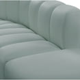 thumbnail image 6 of Meridian Furniture Arc Mint Green Vegan Leather Modular Sectional, 6 of 11
