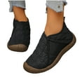thumbnail image 5 of Xucatan Women's Puffy Low Booties, Slip On Winter Snow Boots with Fleece Lining & Memory Foam, Lightweight Warm Indoor Outdoor Shoes Gift, 5 of 8