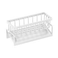 thumbnail image 2 of Luxcidy Kitchen Sink Sponge Holder Rack, Stainless Steel Faucet Caddy, Dish Soap Scrubber Brush Organizer, Countertop Rag Drying Rack for Sink Side Storage (White), 2 of 6