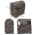 thumbnail image 4 of Christmas Stand Mixer Cover, Continuous Pattern Xmas Related Elements Ornaments and Candles, Kitchen Appliance Organizer Bag Cover with Pockets, 5 Quarts, Dark Mauve and Multicolor, by Ambesonne, 4 of 4
