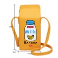 thumbnail image 1 of Bolsa de hombro creativos Caja de leche de plátano de teléfono de cuero para mujer (Amarillo) Likrtyny Para Estrenar, 1 of 6