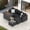 Black, variant on Phonjoroo 5PCS Patio Furniture Sets All Weather Outdoor Sectional Sofa Manual Weaving Wicker Rattan Outdoor Conversation Set with With Cushion And Glass Table, Gray