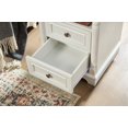 thumbnail image 4 of AENKYO Farmhouse 2-Drawer Nightstand with Charging Station, Rustic Wooden End Table for Bedroom & Living Room, White, 4 of 8