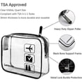 thumbnail image 3 of 2pcs Lermende Clear Toiletry Bag TSA Approved Travel Toiletry Bag, Carry On Airport Airline Compliant Bag Quart Sized 3-1-1 Kit Luggage Pouch, 3 of 5