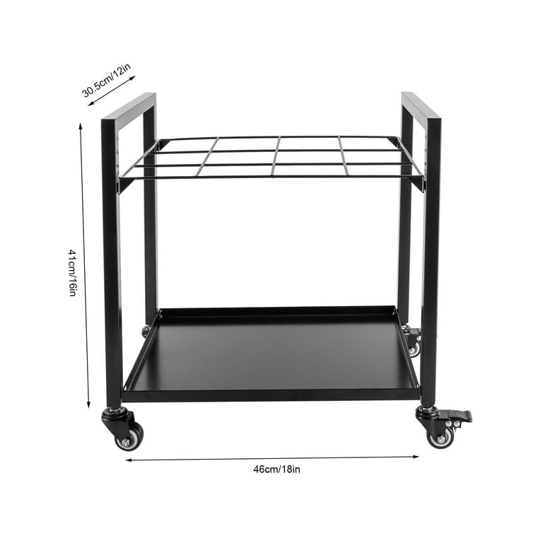 Blueprint Holder Rack, 12 Slots Metal Blueprint Roll File Drawings Storage Cart with Wheels Black/White, Size: 18 x 16 x 12