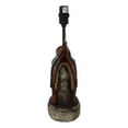 thumbnail image 4 of Western Cowboy Faux Tooled Leather Texas State Flag Horse Saddle Table Lamp, 4 of 10