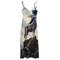 thumbnail image 4 of Wolves in The Moonlight Fine Art Sleeveless Dress Summer Dress Woman 2025, 4 of 6