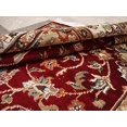 thumbnail image 3 of Ahmedani Linen Love Ruby Red Exotic Floral Medallion Any Room Hand Knotted Rug Wool Silk Carpet (8 x 5)', 3 of 7