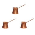 thumbnail image 1 of 3X Coffee Wooden Handle Turk Turkish Coffee Pot 320Ml Coffee Turk Turkish Copper Coffee Maker for Turk Cezve Cafeteria,3 x coffee maker,copper, 1 of 9