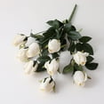 thumbnail image 5 of Visland Artificial Rose Flower&nbsp;Vivid&nbsp;Retro&nbsp;9 Heads&nbsp;Easy Care Simulation Flower&nbsp;for Hotel&nbsp;, 5 of 8